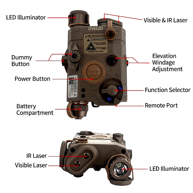 ATPIAL-C (AN/PEQ-15) Advanced Target Visible | IR Illuminator Laser System