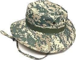 kolumb Wide Brim Boonie Hat, Men & Women Top Camo Bucket Hats for Safari Military Beach - khan American Tools