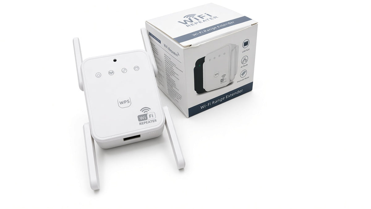 WiFi Repeater with Hidden Spy Camera – Dual Antenna Range Extender & Secret Camera