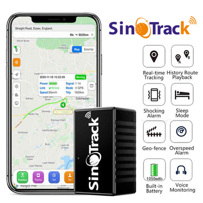 SinoTrack ST-903 GPS Tracker Car Mini GPS Tracker Locator Real-Time Location Hidden Tracking Device with Voice Monitor for Cars Motorcycles Truck Taxi Kids Persons