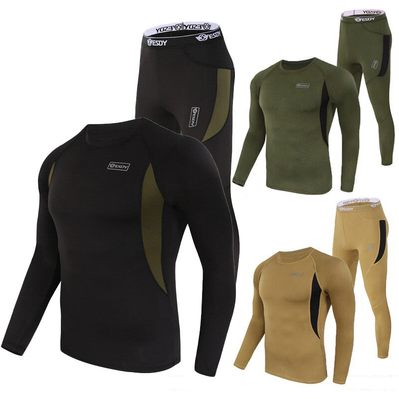 5.11 Men’s Thermal Underwear Set, Compression Base Layer Sports Long Johns Fleece Lined Winter Gear Running Skiing