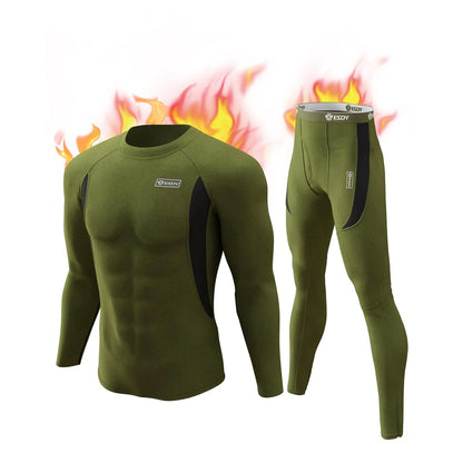 5.11 Men’s Thermal Underwear Set, Compression Base Layer Sports Long Johns Fleece Lined Winter Gear Running Skiing