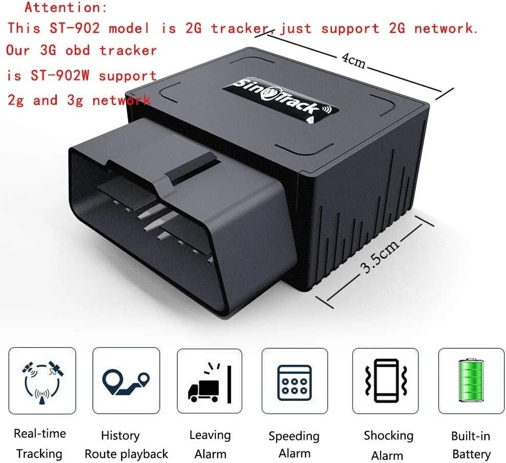 SinoTrack GPS Tracker for vehicles, Real-Time OBD Car GPS Tracking Device