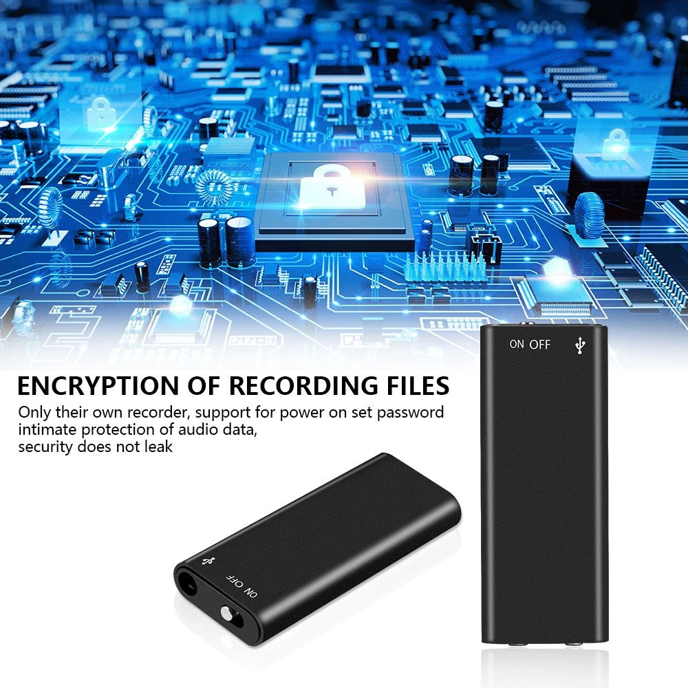 Mini Spy Voice Activated Recorder Audio MP3 Music Player 16G For Lecture Meeting