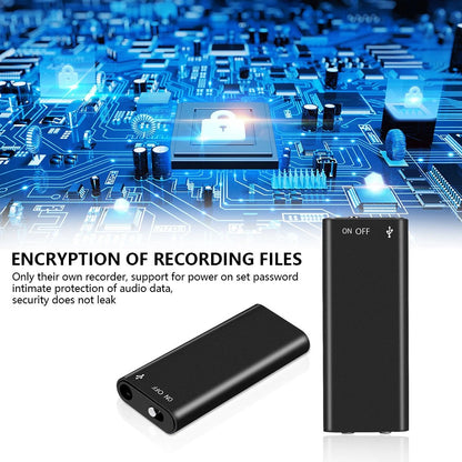 Mini Spy Voice Activated Recorder Audio MP3 Music Player 16G For Lecture Meeting