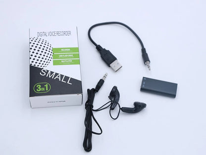 Mini Spy Voice Activated Recorder Audio MP3 Music Player 16G For Lecture Meeting