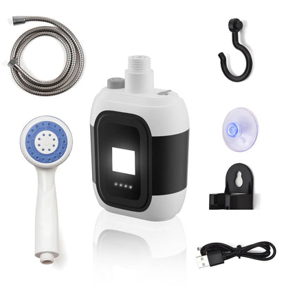 Waterproof Bath Shower Pump 12V Electric Outdoor Versatile Portable Toilet Shower for Camping Hiking Traveling