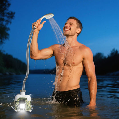 Waterproof Bath Shower Pump 12V Electric Outdoor Versatile Portable Toilet Shower for Camping Hiking Traveling