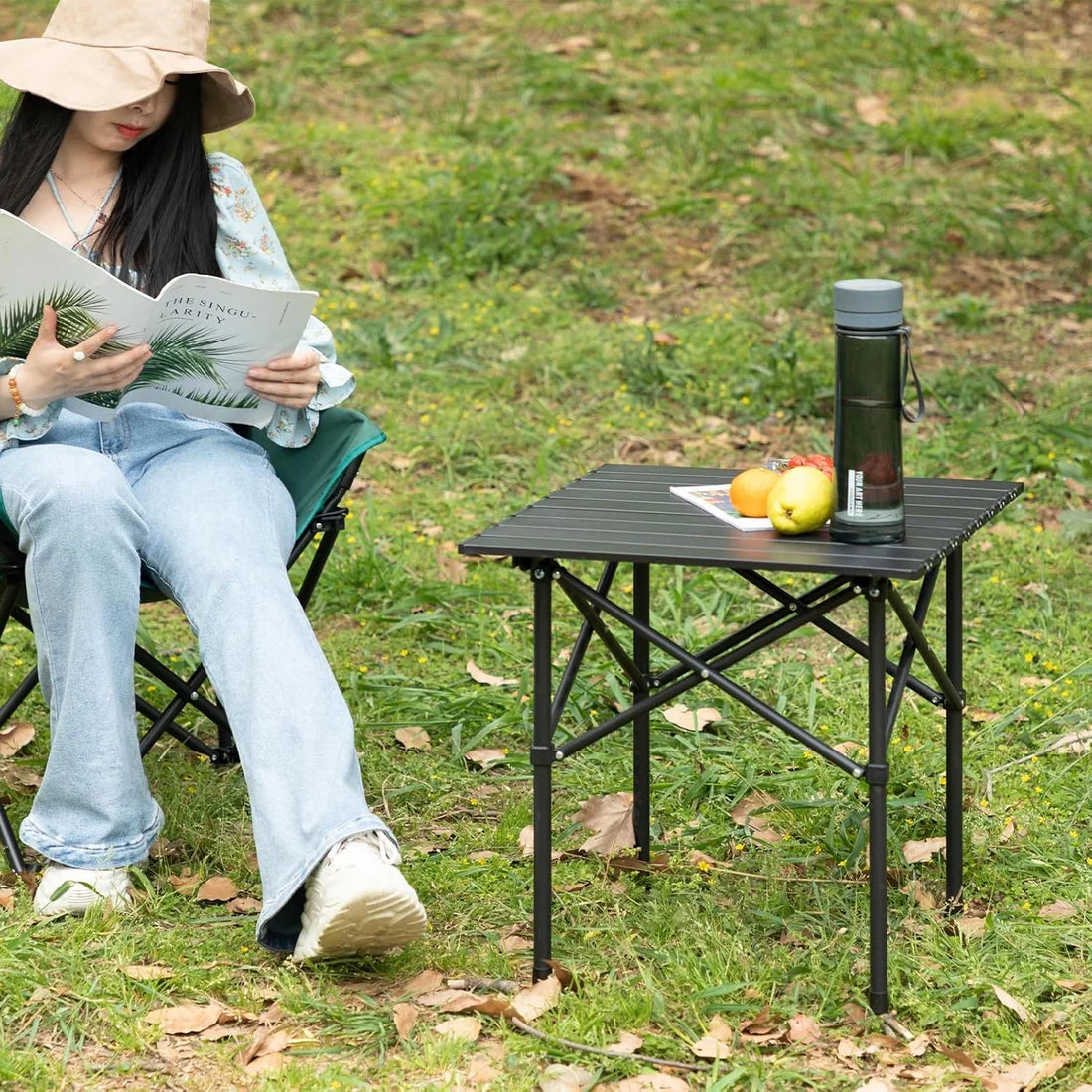 Small Portable Folding Aluminum Camping Table – Lightweight & Compact Outdoor Table