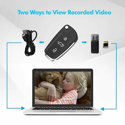 Spy Keychain Camera, Audio Video Recorder Hidden Camera Portable Indoor And Outdoor