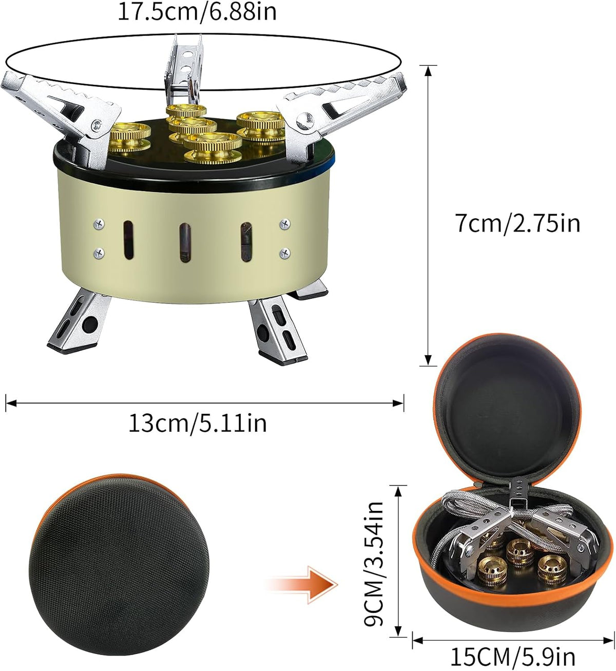 Portable Camping Gas Stove with Adjustable Flame – Lightweight Backpacking Burner for Outdoor Cooking