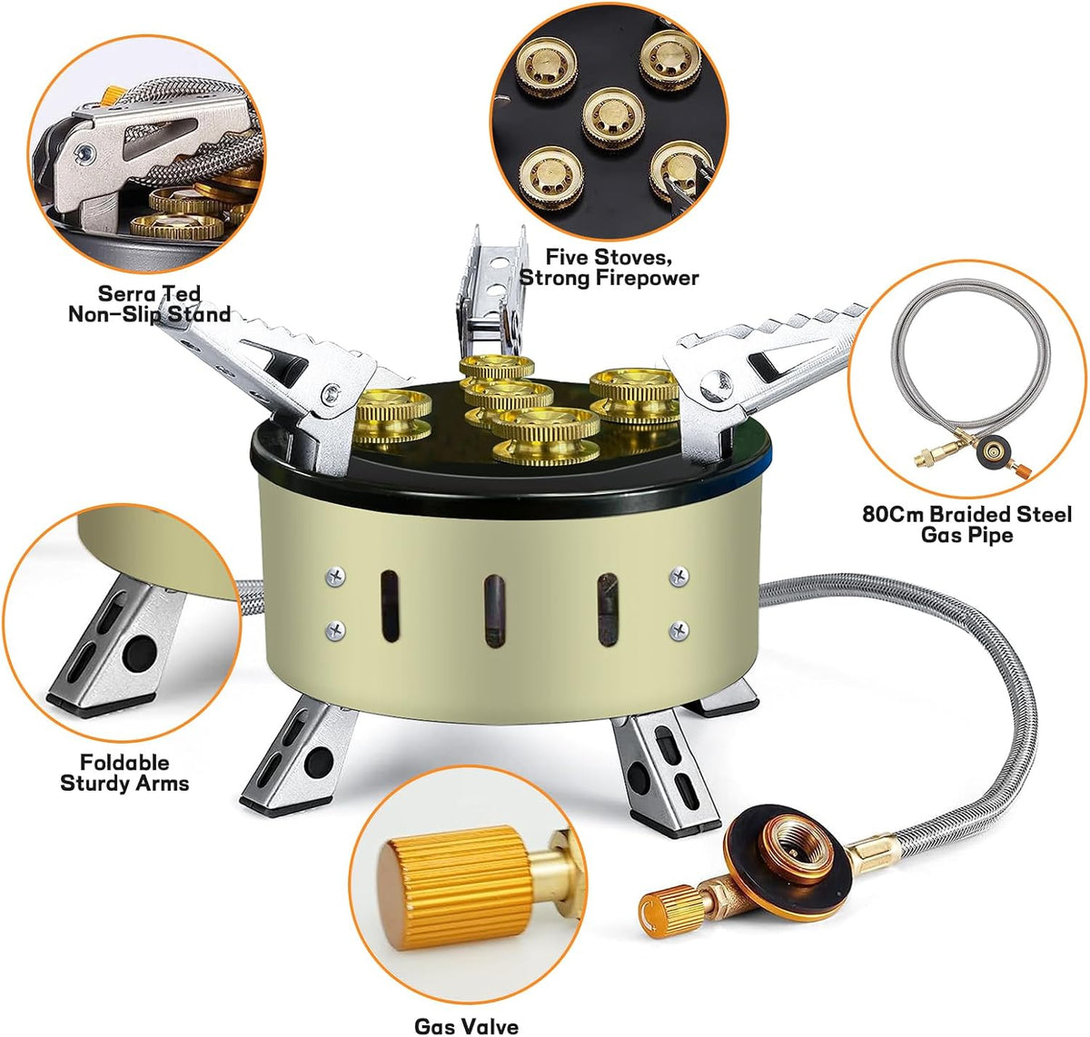 Portable Camping Gas Stove with Adjustable Flame – Lightweight Backpacking Burner for Outdoor Cooking