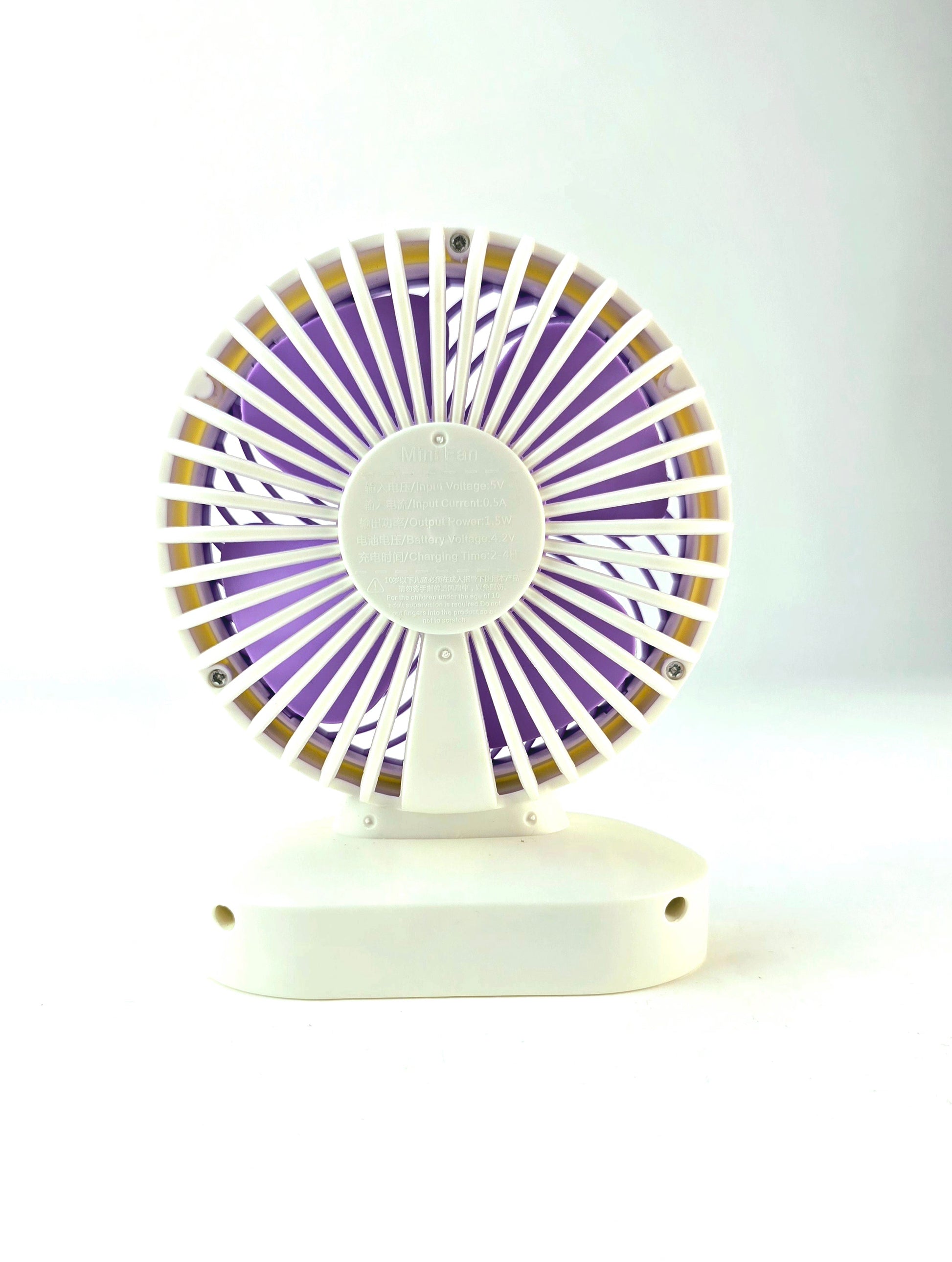 Mini Fan, USB Fan, Cute Desk Fan, Purple Table Fan, Quiet Fan, Portable Fan, Dorm Fan, Small Office Fan, Stylish Mini Fan
