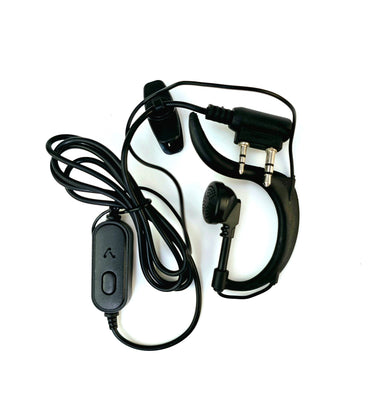 Close-up of Motorola two-way radio used for industrial communication hand free of walkie talkie 